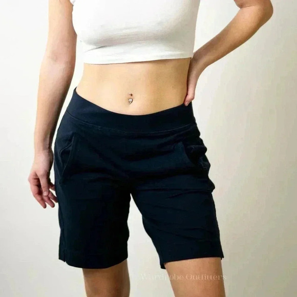 Athleta Navy Blue Bike Running Shorts - Picture 1 of 10
